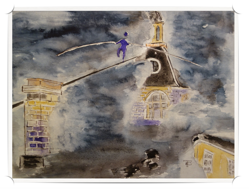 Le funambule mauve