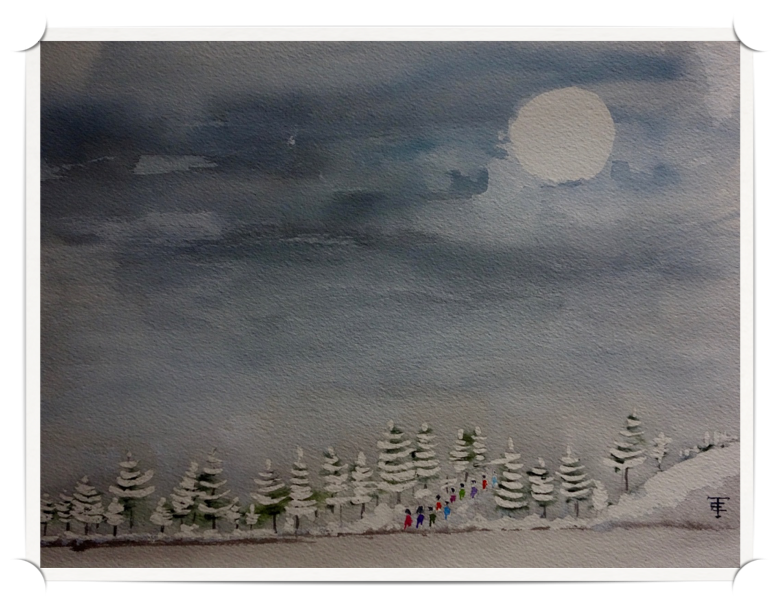 Petite marche dans la neige