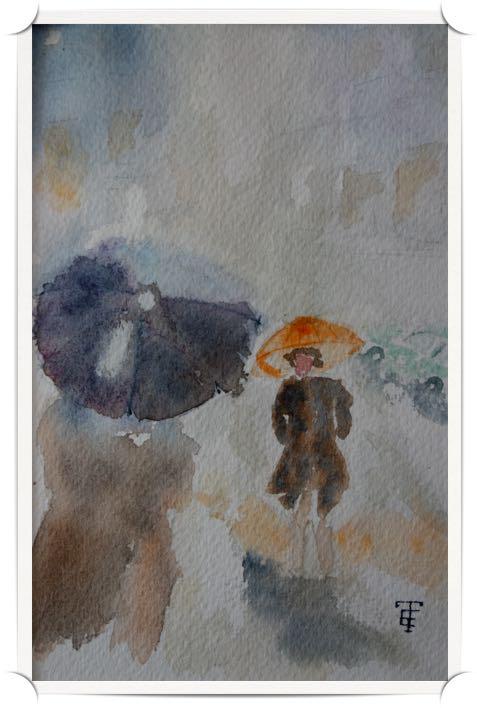 Parapluie dans la ville